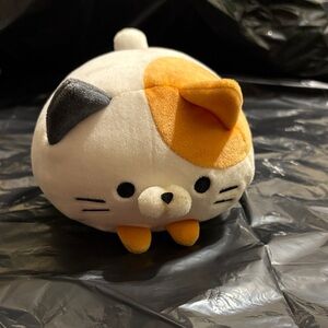 Plush Cat Toy - Orange, Gray, and White